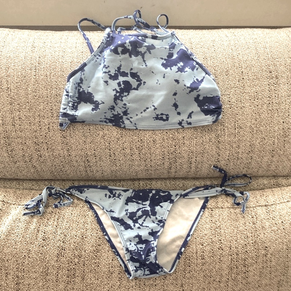 Tie dye | String Bikini Set | Criss Cross Open back | M